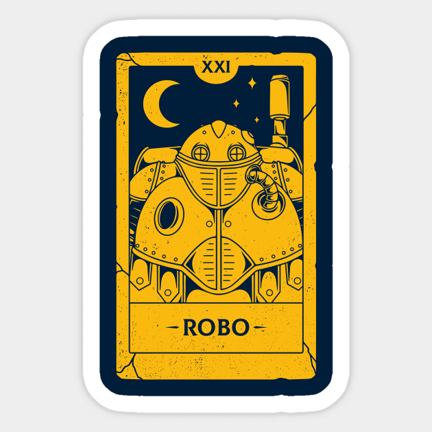 Robo Tarot Card Sticker by Alundrart